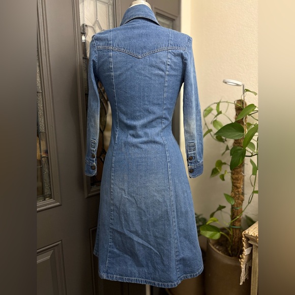 Vintage Jack Jeans Denim Snap Front Shirt Dress | Size 7 - Picture 6 of 11